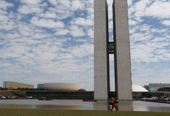 Palácio do Congresso Nacional na Praça dos Três poderes em Brasília