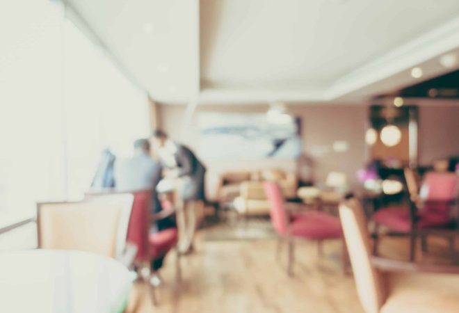Abstract blur restaurant interior for background - Vintage Filter