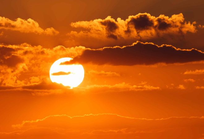A breathtaking sunset in the evening - perfect for wallpapers and backgrounds