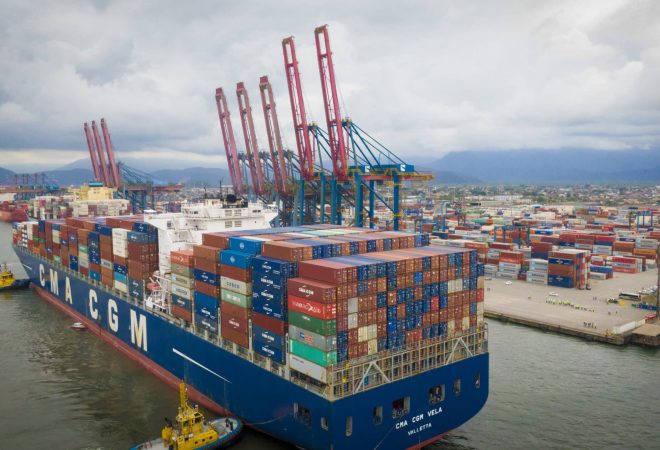 porto de santos navio exportação
