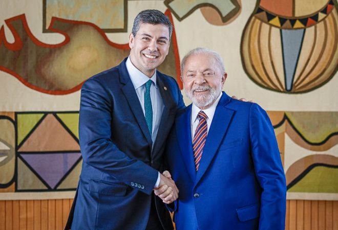 28.07.2023 - Presidente da República, Luiz Inácio Lula da Silva, durante encontro com Presidente eleito da República do Paraguai, Santiago Peña.
Palácio da Alvorada, Brasília - DF.Foto: Ricardo Stuckert/PR