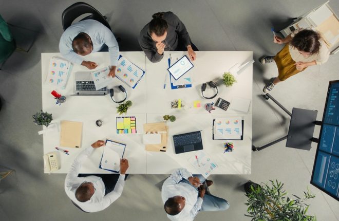 reunião de trabalho planilha escritório