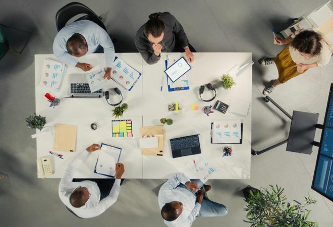 reunião de trabalho planilha escritório