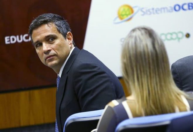 Brasilia DF 25 06 2019 O presidente do Banco Central, Roberto Campos Neto, participa de evento promovido pelaorganização das Cooperativas Brasileiras (OCB), na Casa do Cooperativismo, em Brasilia foto Marcelo Camargo/Ag. Brasil;