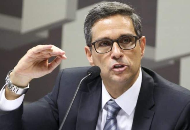 O economista Roberto de Oliveira Campos Neto, indicado pela Presidência da República para o cargo de presidente do Banco Central, durante sabatina na Comissão de Assuntos Econômicos (CAE) do Senado.
