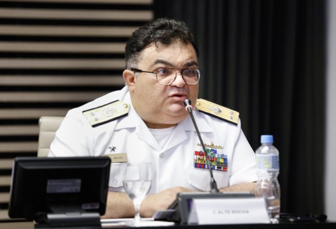 São Paulo-SP, 20 de Outubro de 2014. CONDEFESA. Forum com o estado-maior da armada e a industria nacional. C. Alte. Flavio Augusto Rocha. (foto:Tamna Waqued )