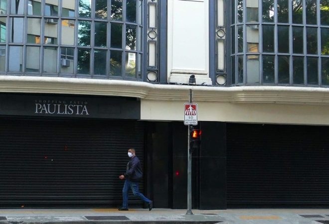 São Paulo SP 27 04 2020-Shopping Paulista domingo final da tarde deserto por causa da pandemia do coronavirus   Foto Jorge Araujo/Fotos Publicas