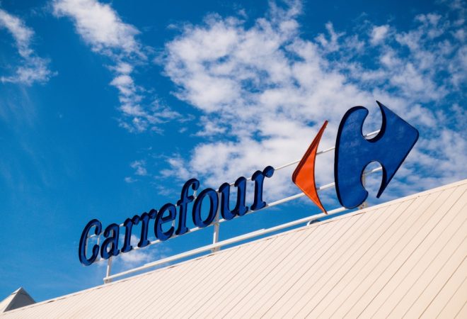 Finestrat,,Spain,-,March,9,,2018:,Carrefour,Logo,In,Finestrat