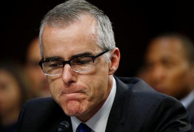 Vice-diretor do FBI, Andrew McCabe, durante audiência em Washington, Estados Unidos