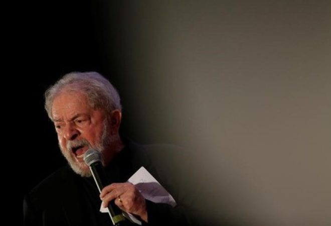 Ex-presidente Luiz Inácio Lula da Silva (PT) durante discurso em Brasília
