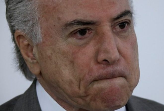 Temer durante reunião em Brasília