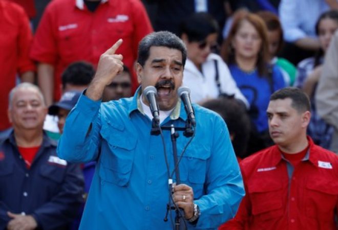 Maduro faz discurso em Caracas