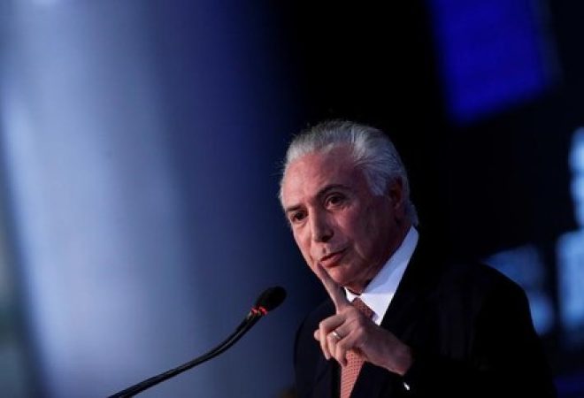 Presidente Michel Temer durante cerimônia em Brasília