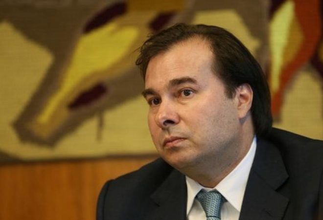 Presidente da Câmara dos Deputados, Rodrigo Maia, durante reunião em Brasília