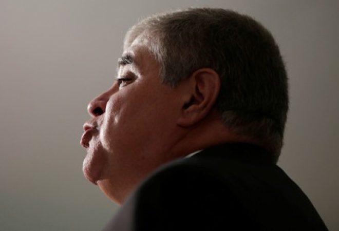 O ministro da Secretaria de Governo, Carlos Marun. durante coletiva de imprensa em Brasília