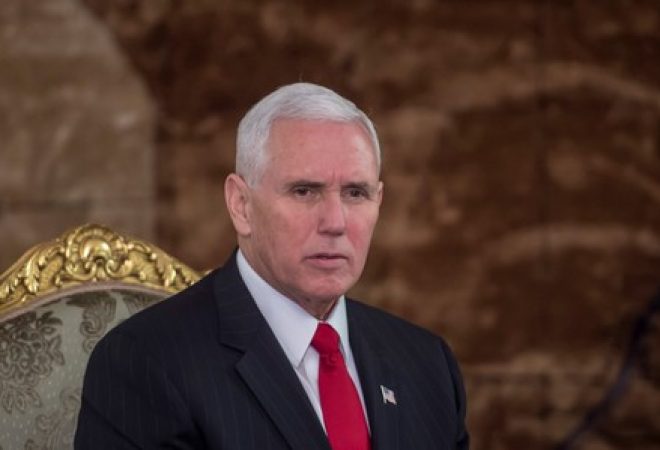 Vice-presidente dos Estados Unidos, Mike Pence, em Cairo, no Egito