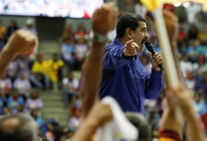 Presidente da Venezuela, Nicolás Maduro, durante evento em Caracas