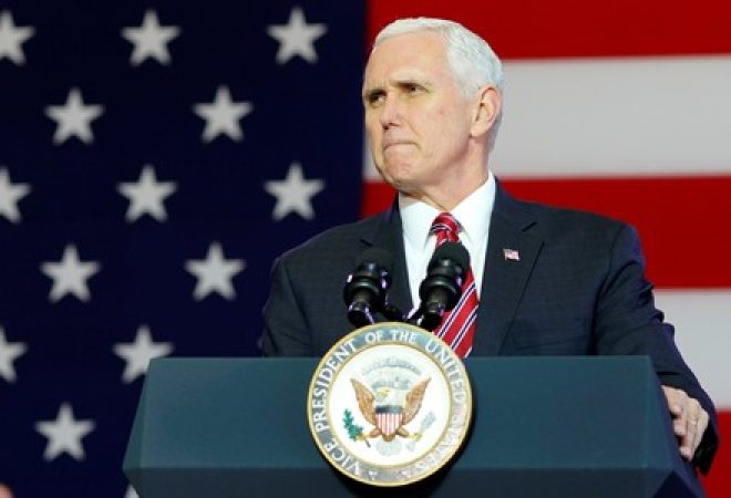 Vice-presidente dos Estados Unidos, Mike Pence, durante evento em Tóquio, Japão