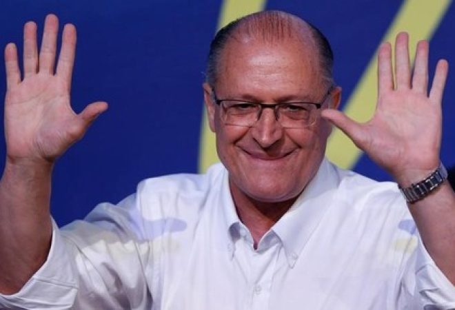 Geraldo Alckmin, governador de São Paulo, em evento do Partido da Social Democracia do Brasil (PSDB) em Brasília, Brasil