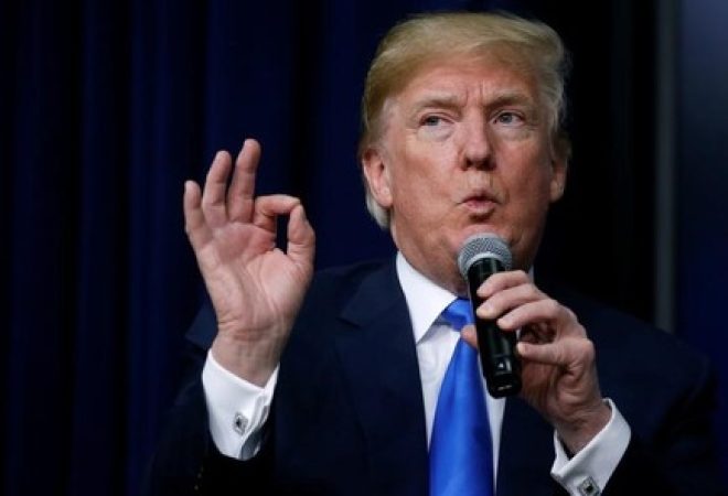 Presidente dos Estados Unidos, Donald Trump, durante fórum em Washington