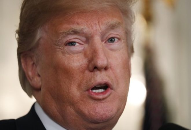 Presidente dos Estados Unidos, Donald Trump, na Casa Branca em Washington