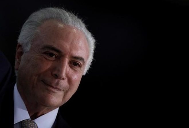 Presidente Michel Temer durante cerimônia em Brasília