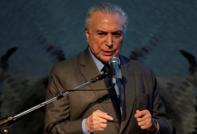 Presidente Michel Temer durante cerimônia em Brasília