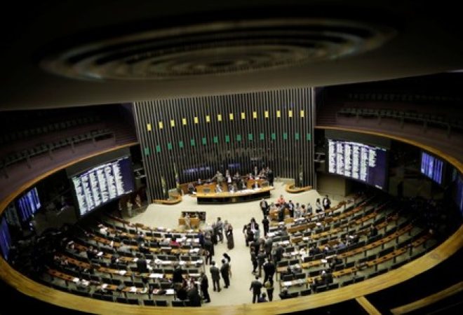 Visão geral da Câmara dos Deputados, em Brasília