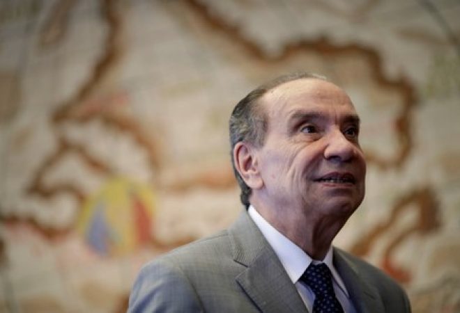 Ministro das Relações Exteriores, Aloysio Nunes Ferreira, durante reunião em Brasília