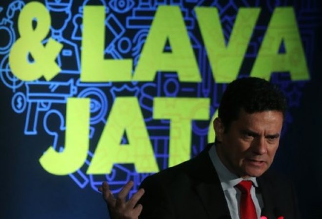 Juiz federal Sérgio Moro durante fórum em São Paulo