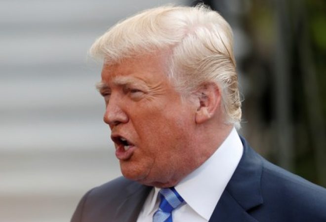 O presidente dos Estados Unidos, Donald Trump, na Casa Branca