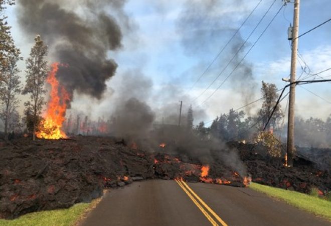 Lava do vulcão Kilauea no Havaí