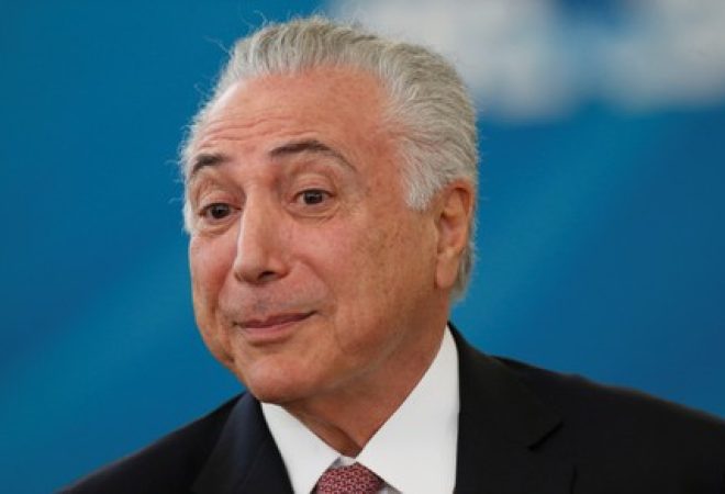 Temer durante evento no Palácio do Planalto