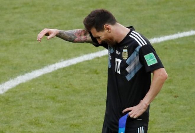 Messi lamenta em jogo da Argentina com a Islândia