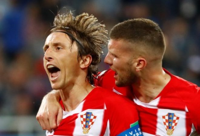 Luka Modric comemora gol da Croácia