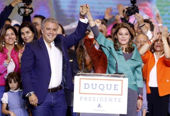 Candidato vencedor das eleições presidenciais da Colômbia, Iván Duque