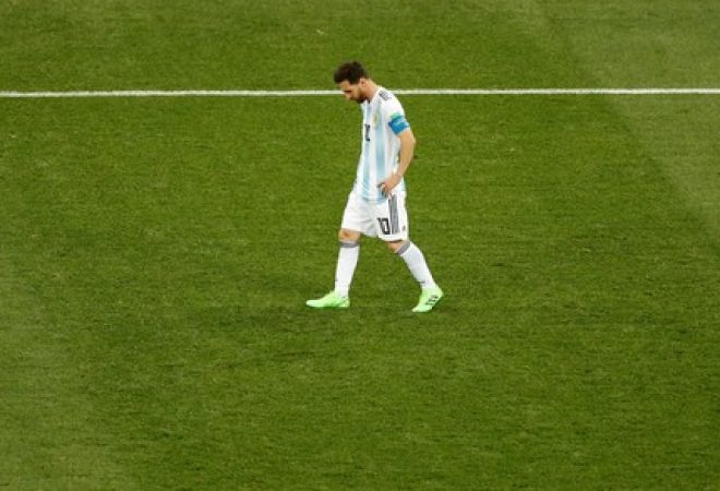 Lionel Messi após gol sofrido pela Argentina contra a Croácia