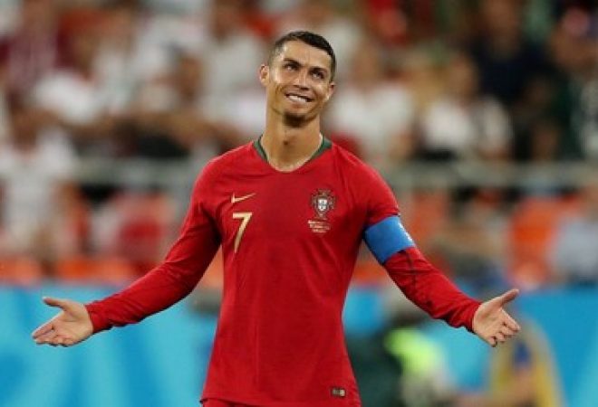 Cristiano Ronaldo durante jogo com Irã