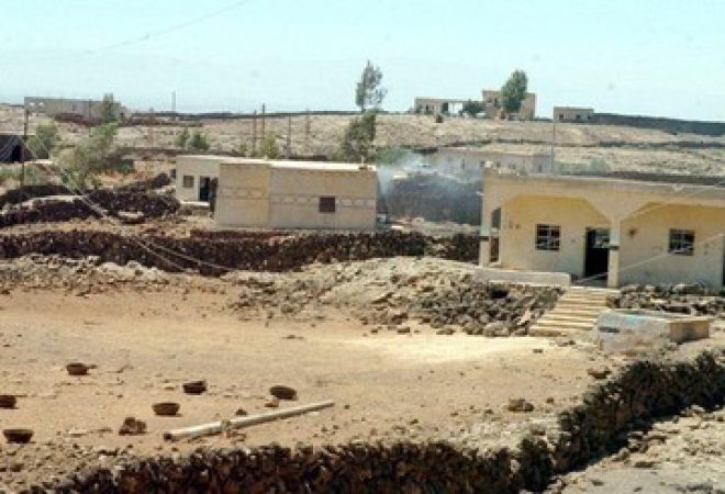 Casa na região de Laja, no noroeste da província síria de Deraa