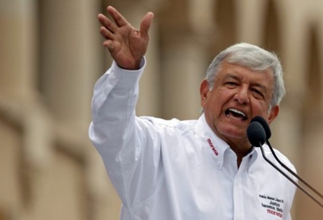 Candidato presidencial de esquerda do México Andrés Manuel López Obrador