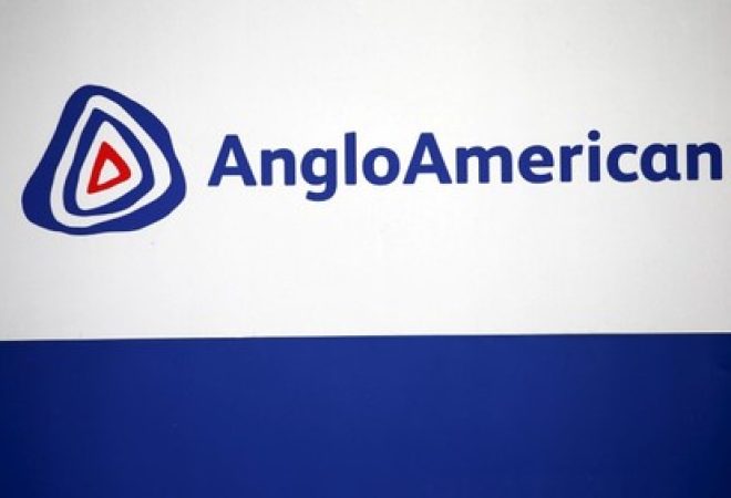 Logo da Anglo American em Rusternburgo, na África do Sul