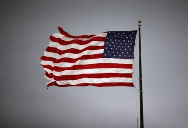 Bandeira dos Estados Unidos em Louisiana