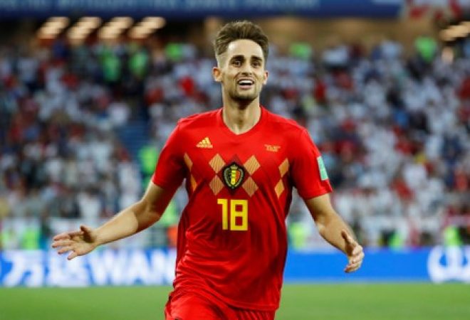 Adnan Januzaj, da Bélgica, comemora gol marcado contra a Inglaterra na Copa do Mundo