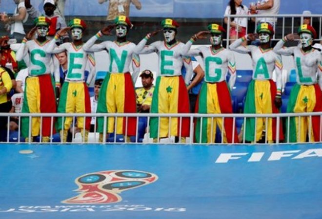 Torcedores senegaleses em partida da Copa do Mundo