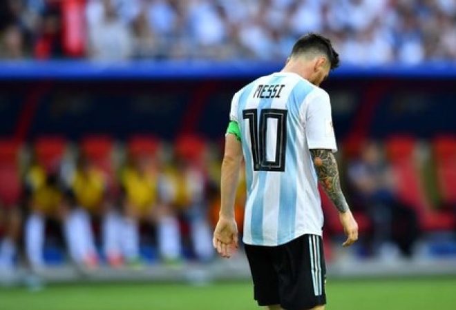 Lionel Messi após eliminação da Argentina