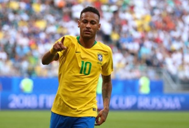Neymar durante partida contra o México na Copa do Mundo