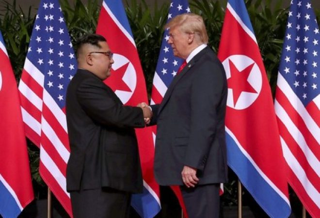 Presidente dos EUA, Donald Trump, e líder norte-coreano, Kim Jong Un