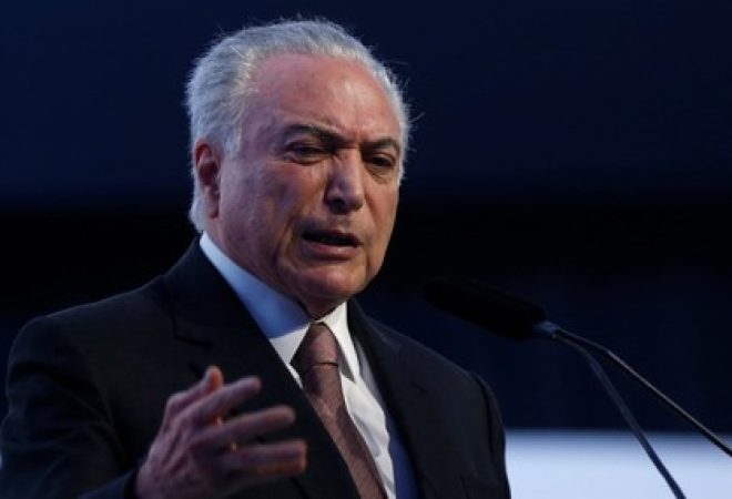 Presidente Michel Temer durante cerimônia em Brasília