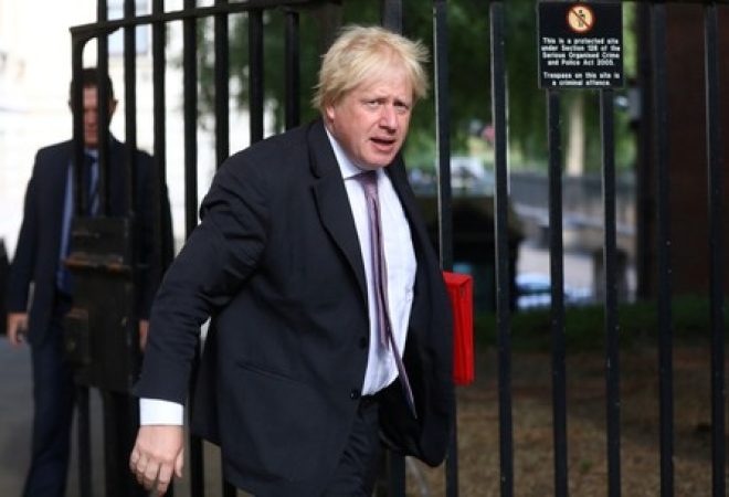 Ministro de Relações Exteriores britânico, Boris Johnson