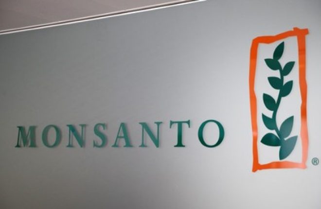 Logo da Monsanto na sede da companhia em Morges, na Suíça